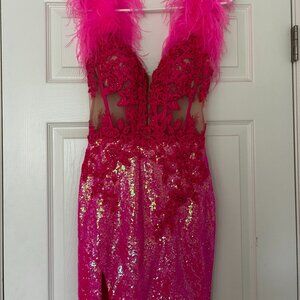 Rachel Allan Homecoming Off Shoulder Dress